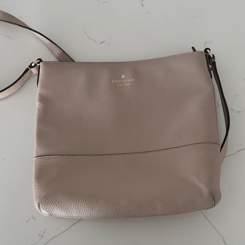 Kate Spade Taupe Leather Shoulder Bag